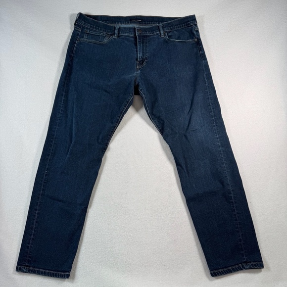 Lucky Brand Jeans Mens 42 Blue 110 Slim Straight Dark Wash Stretch - Picture 1 of 15